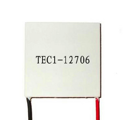 The TEC1-12709 Peltier Thermoelectric Cooler.