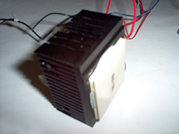 Heat-sink and power from a PC power supply.