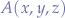 $A(x,y,z)$