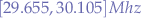 $[29.655,30.105]Mhz$