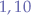 $\[1,10\]$