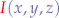 ${\color{red}I}(x, y, z)$