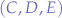 $(C,D,E)$