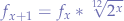 $$
\begin{eqnarray*}
f_{x+1} = f_{x} * \sqrt[12]{2^{x}}
\end{eqnarray*}
$$