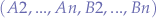 $(A2,...,An,B2,...,Bn)$