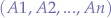 $(A1,A2,...,An)$