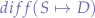 $diff(S \mapsto D)$